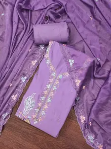 Maroosh Embroidered Sequinned Pure Cotton Unstitched Dress Material