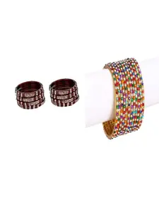 SOMIL Set Of 2 Women Alloy Bangle