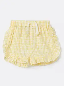 Juniors by Lifestyle Girls Checked Embroidered Detailed Shorts