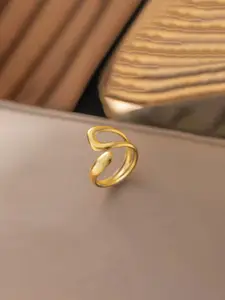 Jewels Galaxy Gold-Plated Adjustable Finger Ring