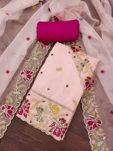 Maroosh Women Embroidered Organza Unstitched Dress Material