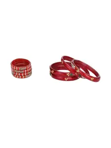 Somil Combo Glass Bangles For Women | Traditional Bangles Set | Daily, Festive & Party, Combo Of 2 Set, Red