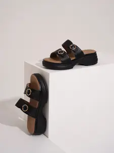 Froh Feet Platform Sandals with Buckles