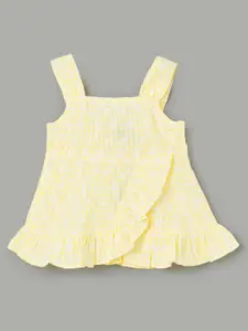 Juniors by Lifestyle Girls Checked Shoulder Straps Cotton Top