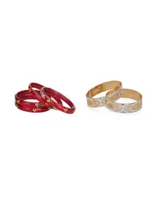 SOMIL Women Set of 2 Traditional Glass Bangles