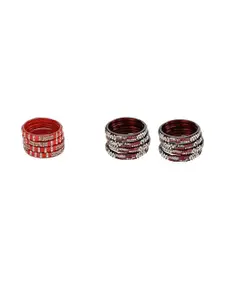 SOMIL Women Set of 2 Traditional Glass Bangles