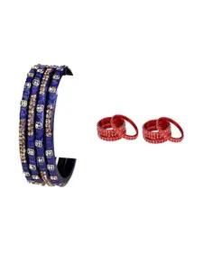 SOMIL Women Set of 2 Traditional Glass Bangles