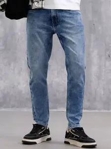 WROGN Men Comfort Slim Fit Mid-Rise Heavy Fade Jeans