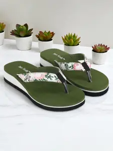 TWO SOFT Women Printed Thong Flip-Flops