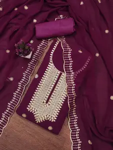 Maroosh Ethnic Motifs Embroidered Georgette Unstitched Dress Material