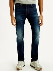Levis Men Slim Fit Mid-Rise Light Fade Stretchable Jeans
