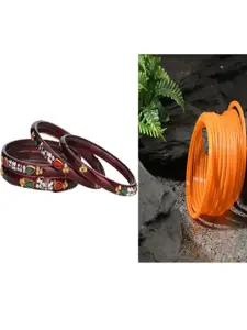 SOMIL Women Set of 2 Traditional Glass Bangles