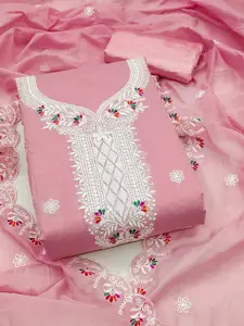 Maroosh Women Thread Embroidered Unstitched Dress Material