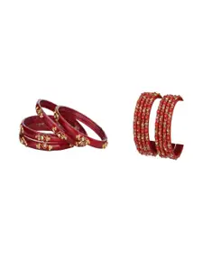 SOMIL Women Set of 2 Traditional Glass Bangles