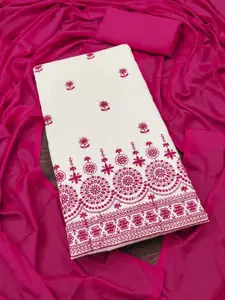 KALINI Floral Embroidered Unstitched Dress Material