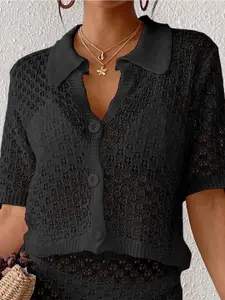 bebe Women Self Design Cardigan Sweaters