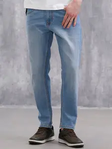 WROGN Men Comfort Slim Fit Mid-Rise Heavy Fade Jeans