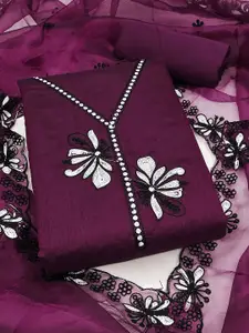 Maroosh Embroidered Thread Work Unstitched Dress Material