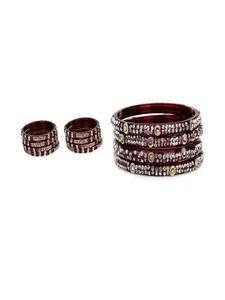 Somil Combo Glass Bangles For Women | Traditional Bangles Set | Daily, Festive & Party, Combo Of 2 Set, Maroon
