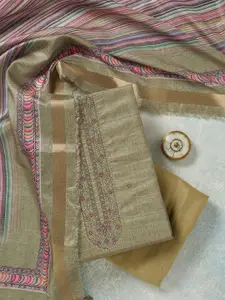 Koskii Threadwork Unstitched Dress Material