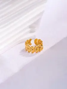 Jewels Galaxy Gold-Plated Anti-Tarnish Adjustable Finger Ring