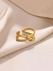 Jewels Galaxy Gold-Plated Anti-Tarnish Finger Ring