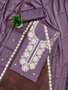 Maroosh Floral Embroidered Sequinned Unstitched Dress Material