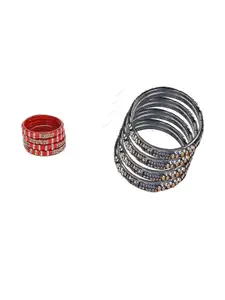 SOMIL Women Set of 2 Traditional Glass Bangles