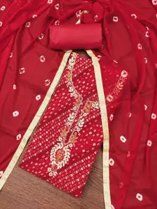 Maroosh Bandhani Printed Sequinned Unstitched Dress Material