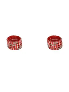 SOMIL Women Set of 2 Traditional Glass Bangles