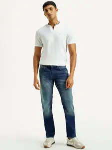 Levis Men Slim Fit Mid-Rise Light Fade Stretchable Jeans