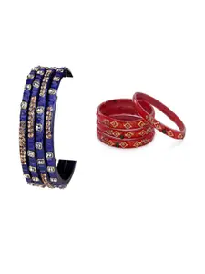 SOMIL Women Set of 2 Traditional Glass Bangles