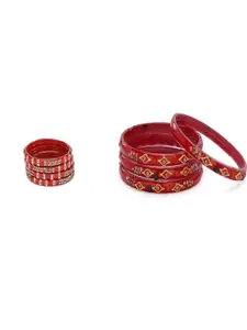 SOMIL Women Set of 2 Traditional Glass Bangles