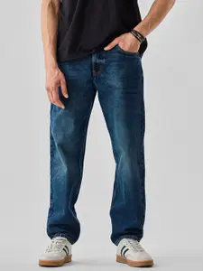 Snitch Men Relaxed Fit Mid-Rise Light Fade Jeans