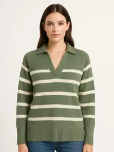 NoBarr Women Striped Pullover Sweater