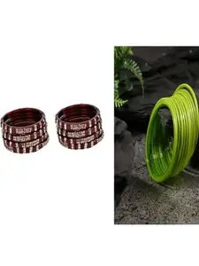 Somil Combo Glass Bangles For Women | Traditional Bangles Set | Daily, Festive & Party, Combo Of 2 Set, Maroon, Dhani