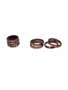 Somil Combo Glass Bangles For Women | Traditional Bangles Set | Daily, Festive & Party, Combo Of 2 Set, Maroon
