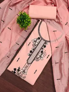 Maroosh Floral Embroidered Thread Work Unstitched Dress Material