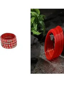 Somil Combo Glass Bangles For Women | Traditional Bangles Set | Daily, Festive & Party, Combo Of 2 Set, Red