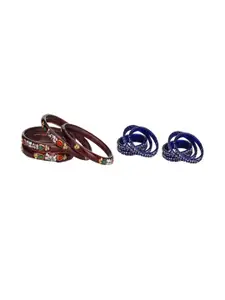 SOMIL Women Set of 2 Traditional Glass Bangles