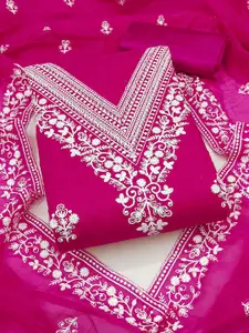 Maroosh Women Ethnic Motifs Embroidered Unstitched Dress Material