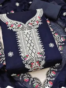 Maroosh Embroidered Chanderi Cotton Unstitched Dress Material