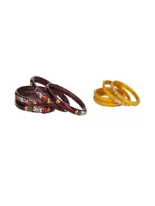 SOMIL Women Set of 2 Traditional Glass Bangles