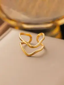 Jewels Galaxy Gold-Plated Anti-Tarnish Finger Ring