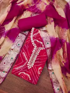 Maroosh Bandhani Printed Beads & Stones Unstitched Dress Material