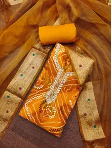 Maroosh Bandhani Printed Beads & Stones Unstitched Dress Material