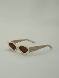 Vero Moda Women Oval Sunglasses with Polarised and UV Protected Lens 9018888001