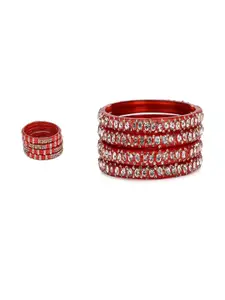 Somil Combo Glass Bangles For Women | Traditional Bangles Set | Daily, Festive & Party, Combo Of 2 Set, Red