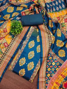 Maroosh Women Floral Printed Silk Chiffon Unstitched Dress Material