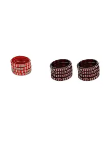 SOMIL Set Of 2 Women Maroon Bangle